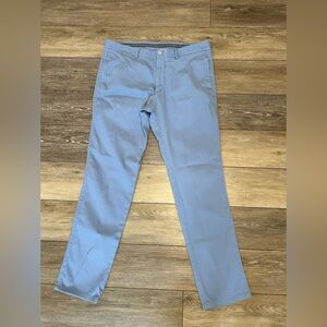Massimo Dutti Sky Blue Slim Fit Trousers